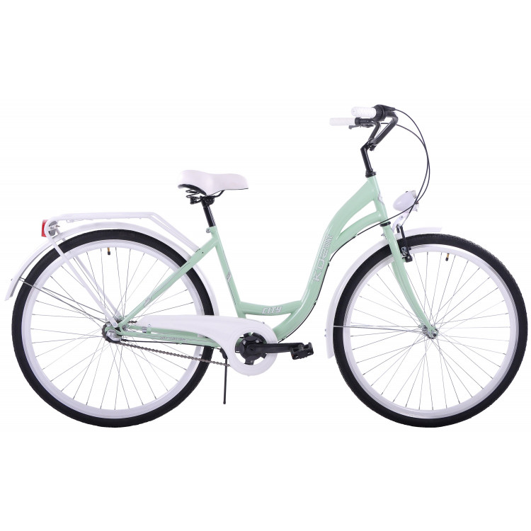 Mestský bicykel 28" Kozbike K30 3 prevodový Mätovo - biely